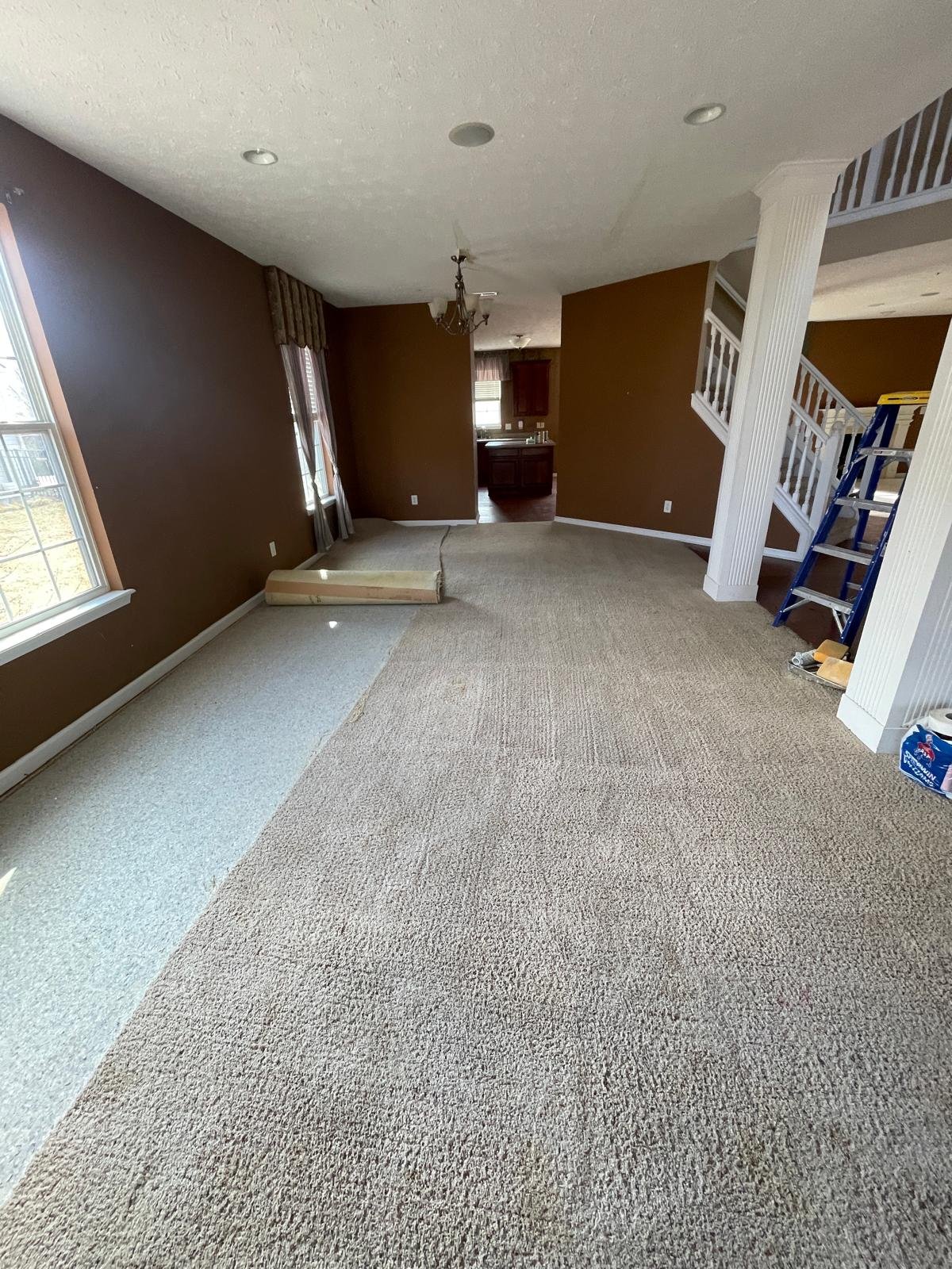 carpet install job Homerix Inc Westfield Indiana