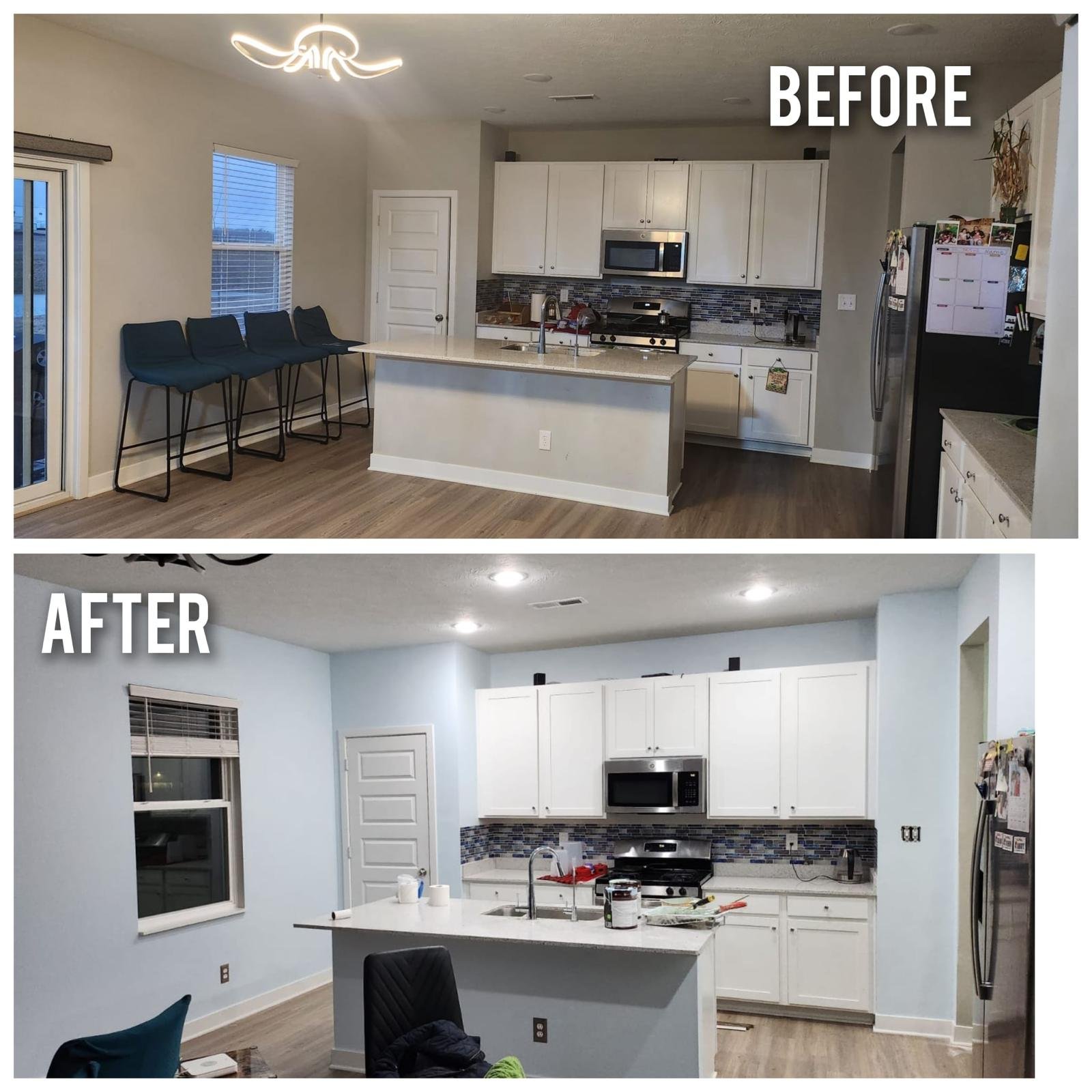 kitchen remodle and revunation before and after Homerix Inc Westfield Indiana